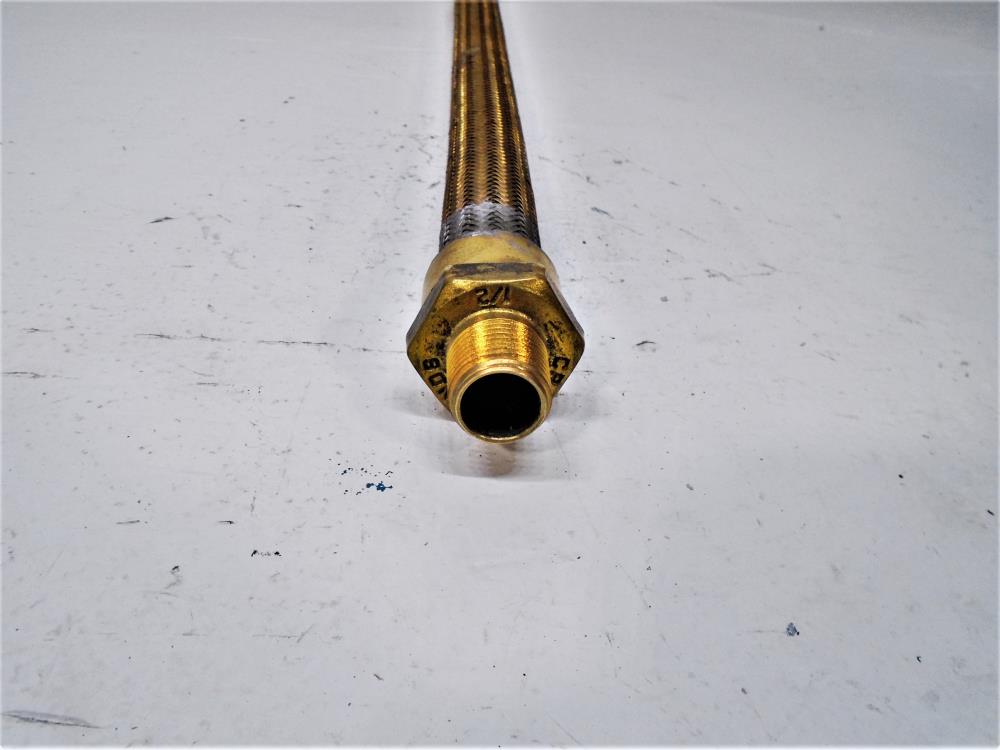 Cooper Crouse-Hinds 1/2" Male x 18" L Flexible Coupling ECGJH118, Model 80 Brass